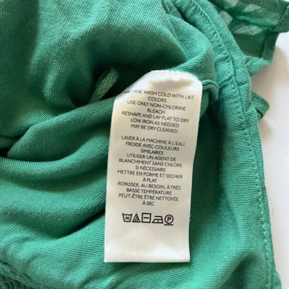 Anthropologie green ruffle tube top XL - Picture 5 of 7